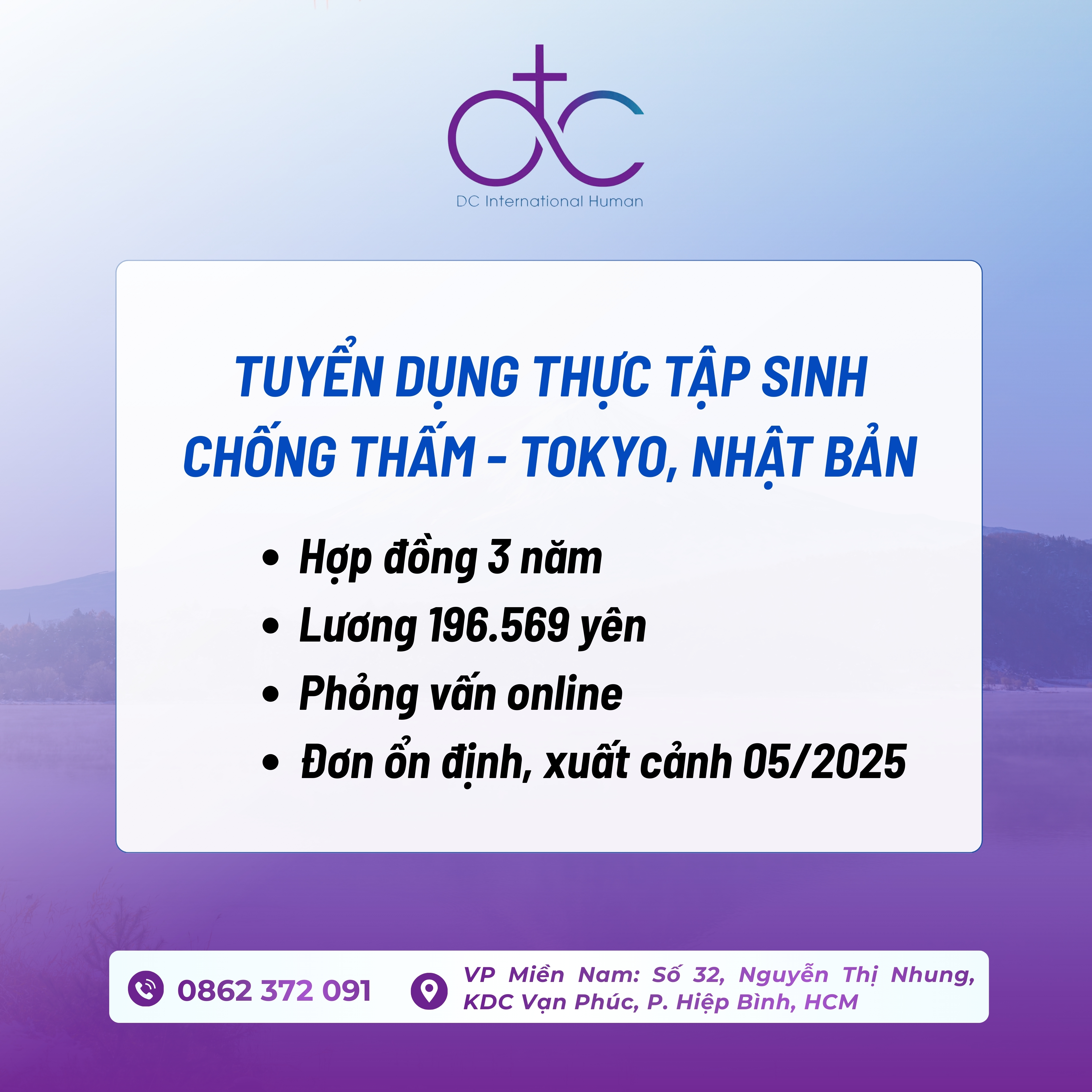 Tuyển dụng thực tập sinh Chống thấm - Tokyo Nhật Bản