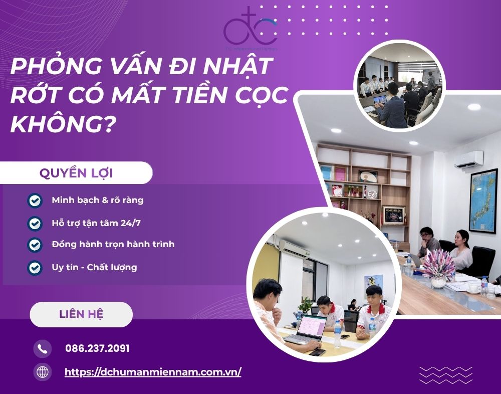 PHỎNG VẤN ĐI NHẬT RỚT CÓ MẤT TIỀN CỌC KHÔNG?