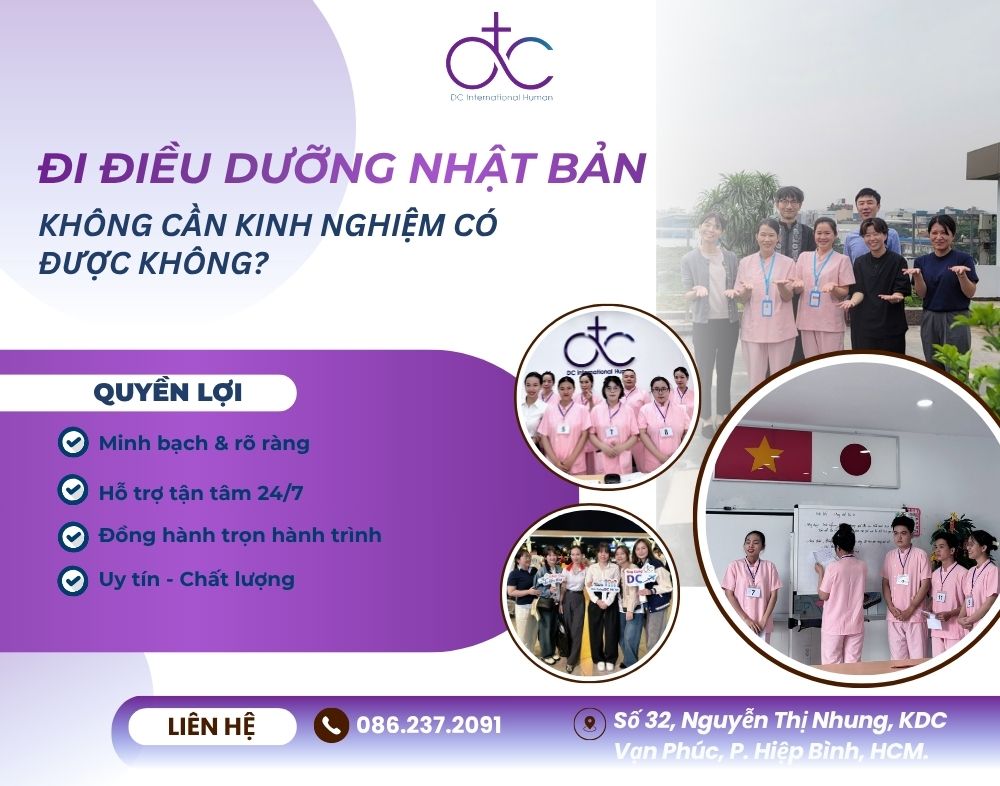 ĐI ĐIỀU DƯỠNG NHẬT BẢN KHÔNG CẦN KINH NGHIỆM CÓ ĐƯỢC KHÔNG?