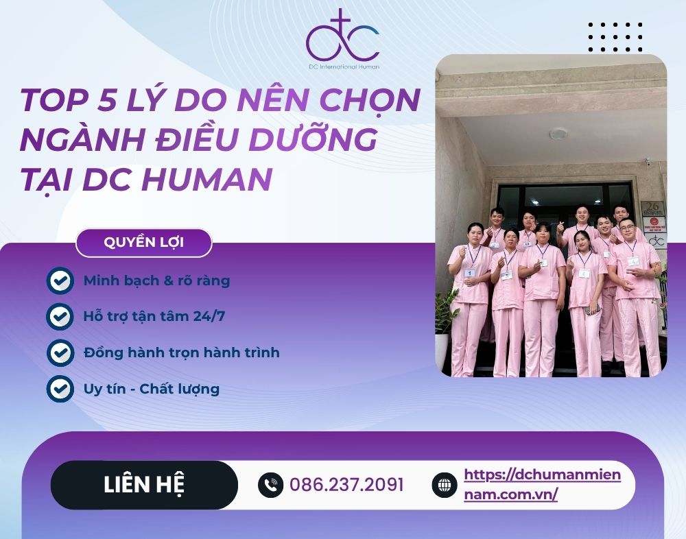 TOP 5 LÝ DO NÊN CHỌN NGÀNH ĐIỀU DƯỠNG TẠI DC HUMAN