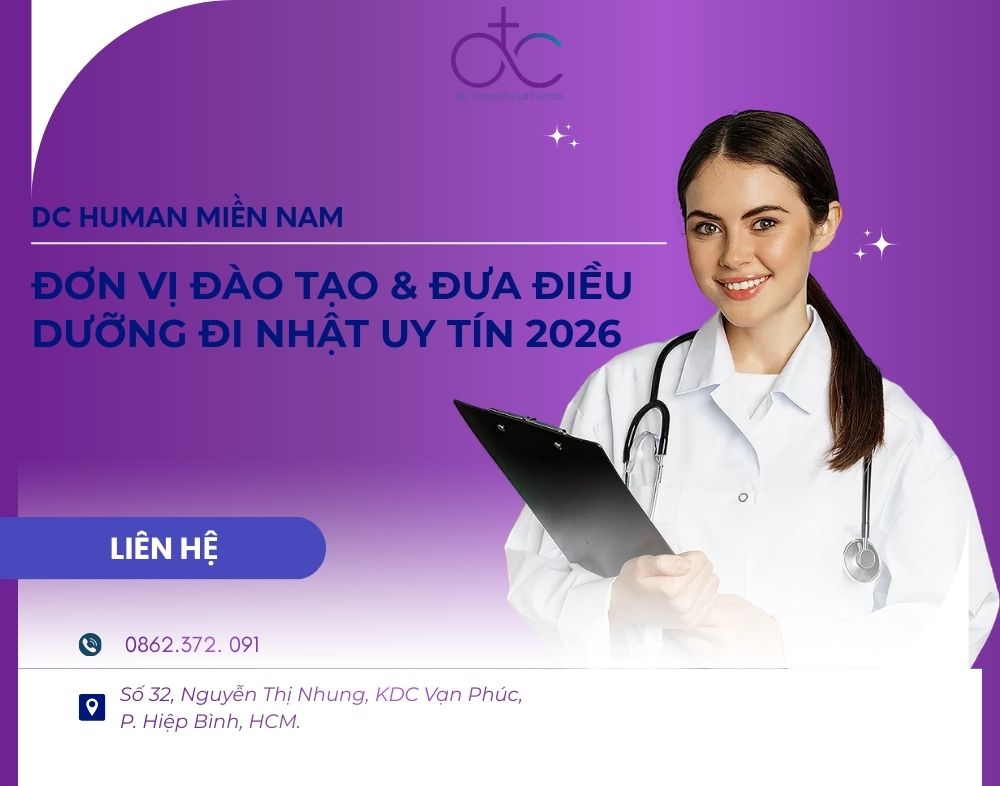 DC Human Miền Nam – Đơn vị đào tạo & đưa điều dưỡng đi Nhật uy tín 2026