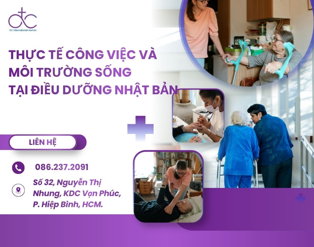 Thực tế công việc và môi trường sống tại điều dưỡng Nhật Bản